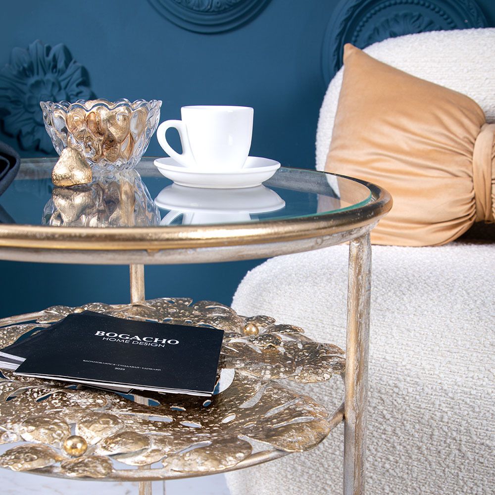 Столик декоративный Monstera Deliciosa (Монстера) Айвори