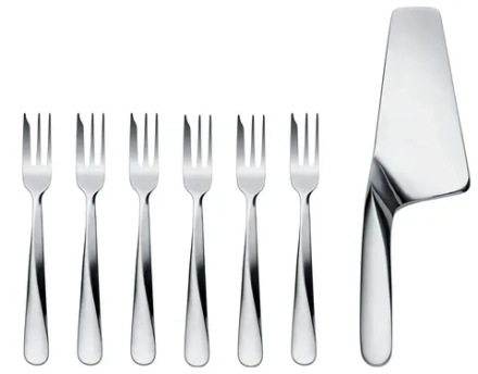 Alessi Набор из 6 вилок Giro + лопаточка 25 см.