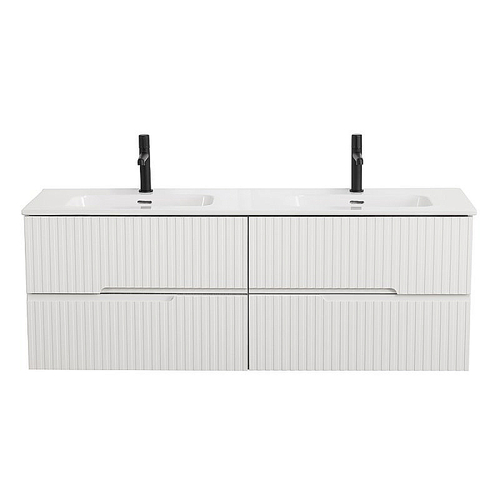 Тумба с раковиной Cezares DUET-N 140 DUET-N-1400-4C-SO-2-BL+CZR-8095-140-2 Bianco Lucido