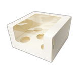 Коробка для 5 капкейков белая с окном