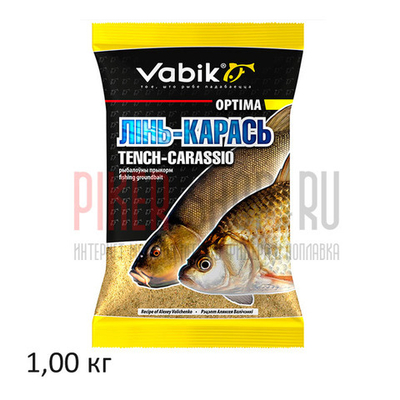 Прикормка Vabik Vabik Optima Tench Carassio (Линь-Карась), 1 кг