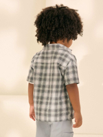 Рубашка с коротким рукавом для мальчика Next AD1-668, Черный, Белый