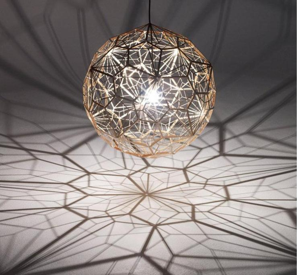 Pendant design lamp  Etch Web by Tom Dixon (Gold)