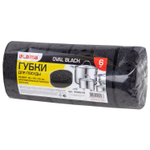 Губки для посуды OVAL BLACK 95х65х35 мм комплект 6 шт. КРУПНОПОРИСТЫЙ поролон/абразив LAIMA (8 штук в упаковке)