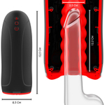 Мастурбатор с эффектом нагрева, маятниковыми движениями и вибрацией
