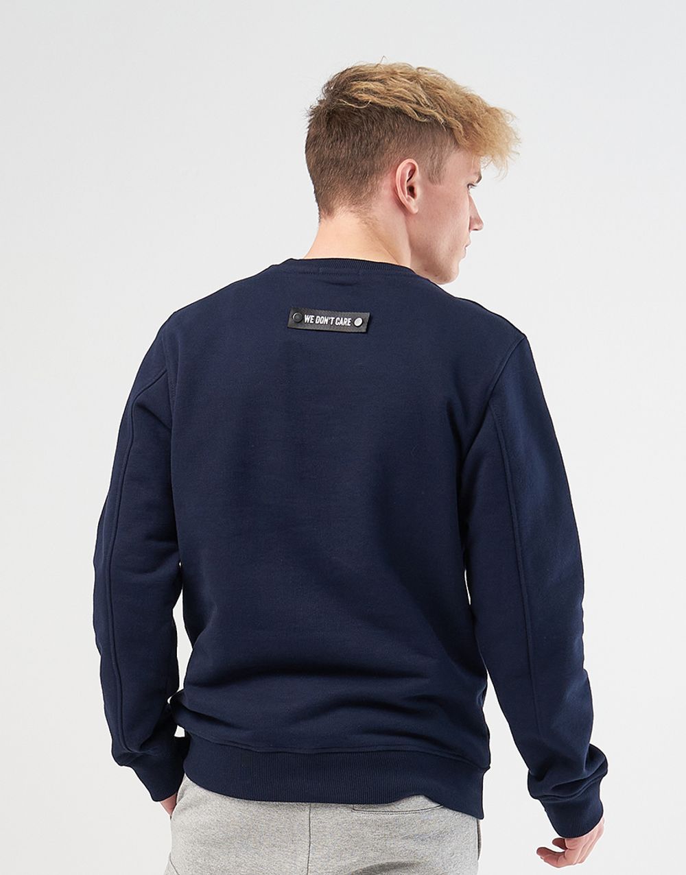 Толстовка We Don’t Care Basic Logo Sweatshirt Navy