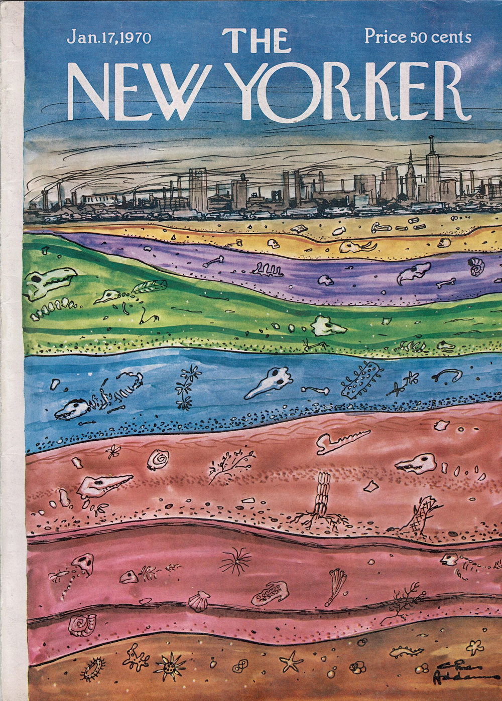 Журнал The New Yorker 17-01-1970, обложка