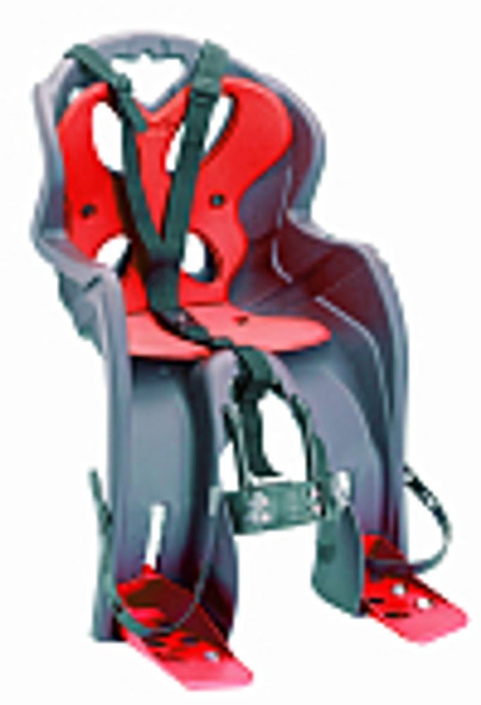 Кресло детское LUIGINO HTP Design, крепление на раму спереди, серо-красное (Италия)