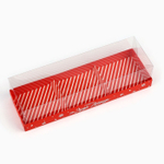 Коробка для для 3 муссовых пирожных «от Деда Мороза», 27 х 8.6 х 6.5 см