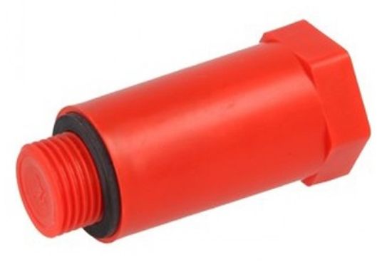 Заглушка монтажная Felder 1/2" красная с плоской прокладкой