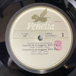 Винтажная виниловая пластинка LP Hans Ludwig Hirsch, Bach and Venezia 1 (Италия 1983)