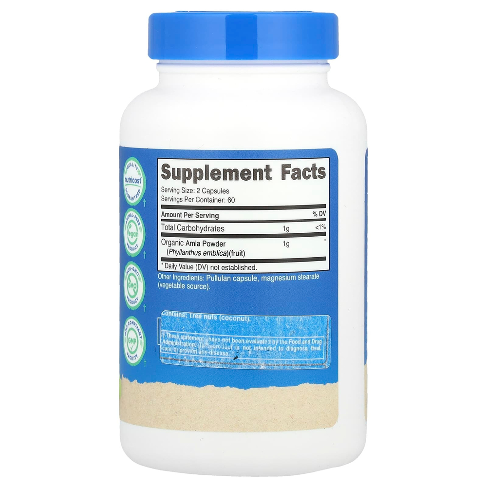 Nutricost, Амла, 120 капсул (0,5 г в 1 капсуле)