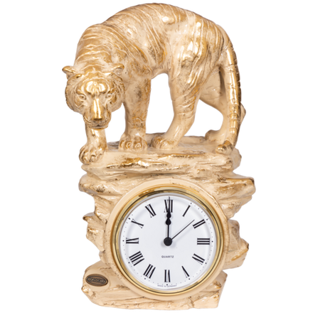 Часы Тигр Айвори Мраморное Золото