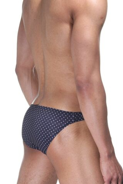 Темно-синие мужские трусы-слипы в горошек Don Moris (Размер: M) (Цвет: темно-синий)