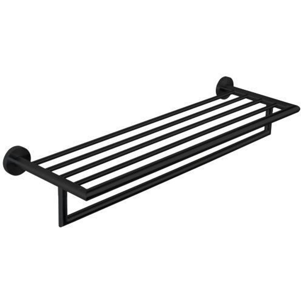 Полка для полотенец 655 мм нерж. сталь NIZA 16853.N чёрный