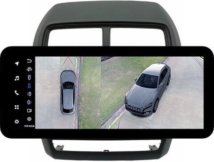 Магнитола для Mitsubishi ASX 2017+ (рамка 9) - Teyes LUX ONE 360 монитор 12.3" 2K QLED на Android 10, 6Гб+128Гб, CarPlay, 4G SIM-слот, 4 камеры в комплекте