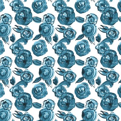 Абстрактный цветочный рисунок в цвете морской волны