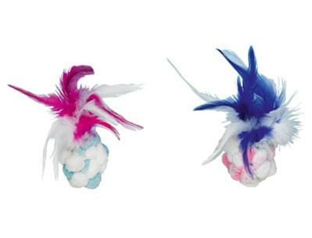 Игрушка д/кошек ПОМПОН С ПЕРЬЯМИ 15см NOBBY Игрушка д/кошек ПОМПОН С ПЕРЬЯМИ 15см NOBBY