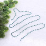 Бусы на елку 2,5м «Шарик Дискобол» d-5мм, Голубой