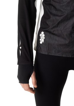 ЛОНГСЛИВ С МЕМБРАННОЙ ВСТАВКОЙ МУЖСКОЙ 3/4 ZIP LONG SLEEVE WIND BREAKER | BLACK/WHITE