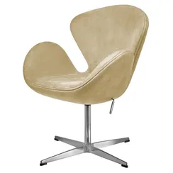 Кресло Swan, карамельная искусственная замша