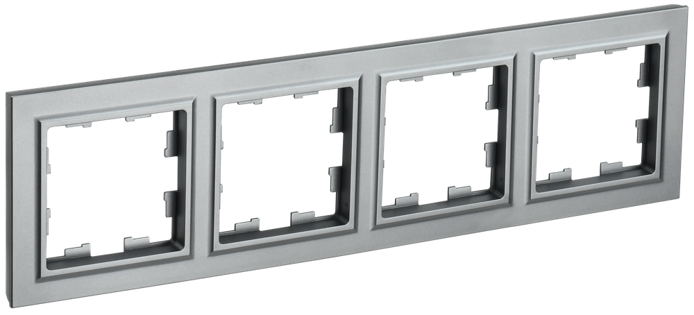 BRITE Рамка 4-местная РУ-4-БрС сталь IEK