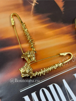 Брошь булавка Верс. золотой хребет медузы