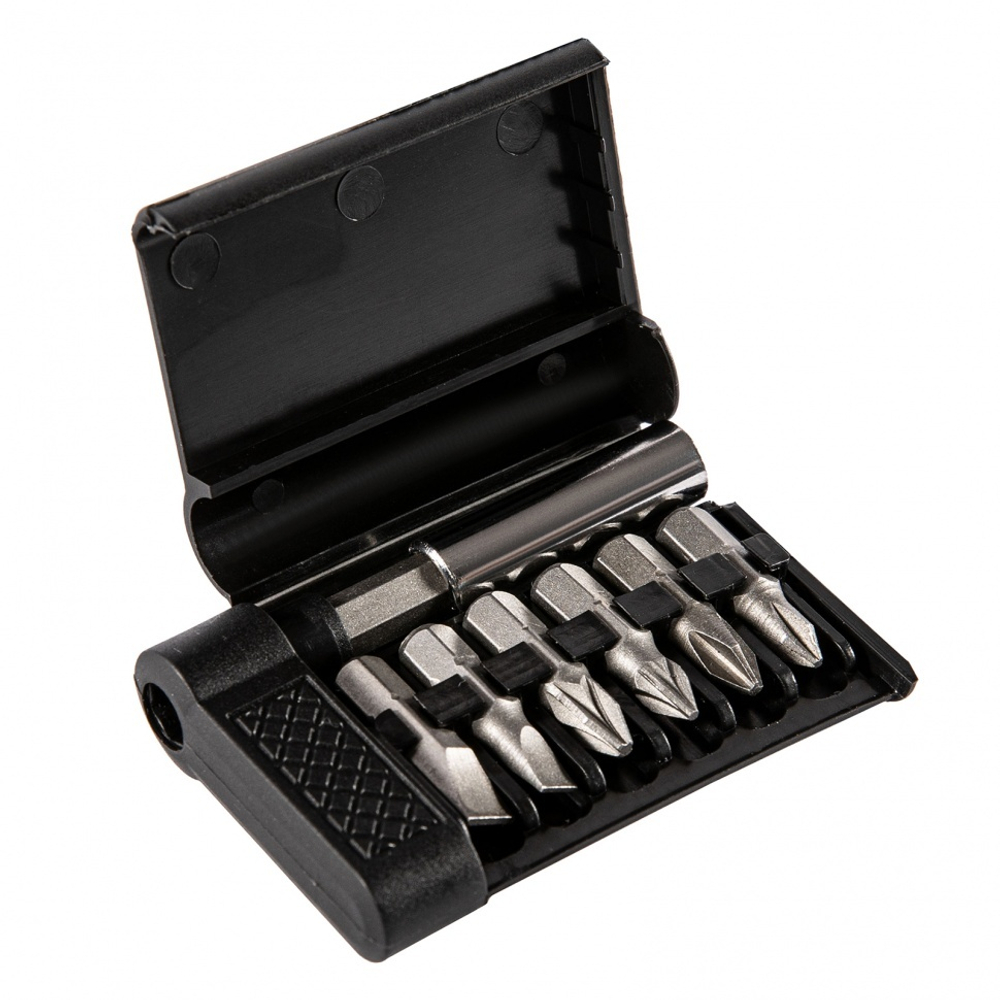 НАБОР БИТ SPARTA МАГНИТ/АДАПТЕР Д/БИТ СТАЛЬ 45X 7ПРЕДМЕТ ПЛАСТ/БОКС 113945