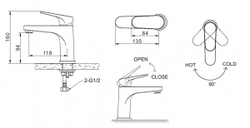Смеситель для раковины Bravat Eler F1191238CP-RUS