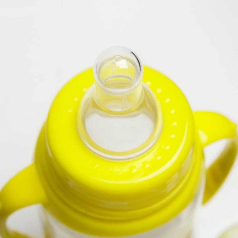 4644211 Бутылочка для кормления "Фрукты пляж" 150 мл цилиндр, с ручками 4644211