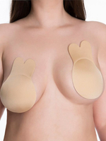 Многоразовые наклейки на соски Rabbit - 1 пара (Размер: C-D) (Цвет: телесный)