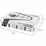 Перчатки нитриловые сверхпрочные с текстурой SFM MEGA TEX BLACK 25 пар (50 штук), размер L (большой).