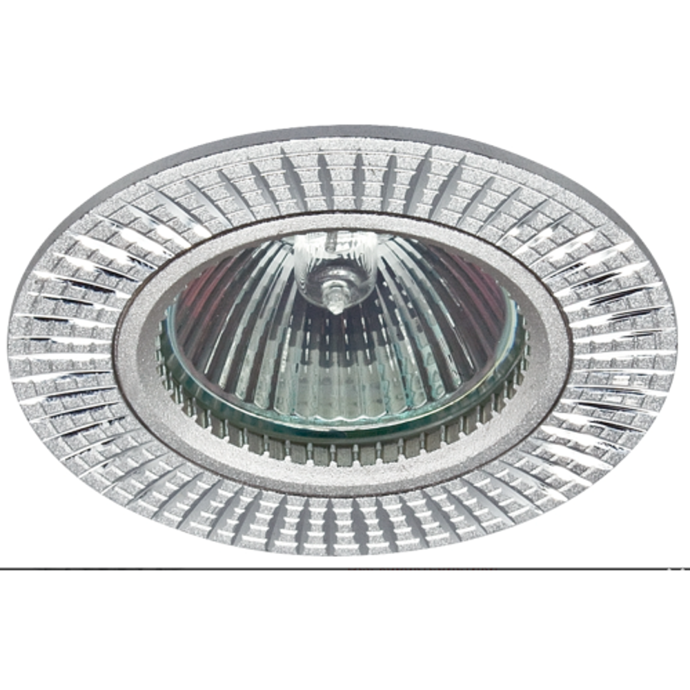 Встраиваемый светильник алюминиевый ЭРА KL32 AL/SL/1 MR16 12V 50W серебро