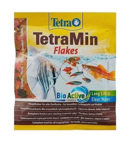 Tetra Min Flakes корм хлопья для всех видов рыб 12 г.
