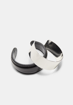 STRADIVARIUS Набор из 2 браслетов, серый