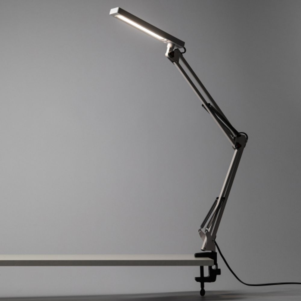 Настольный светильник ЭРА NLED-507-8W-W светодиодный на струбцине белый