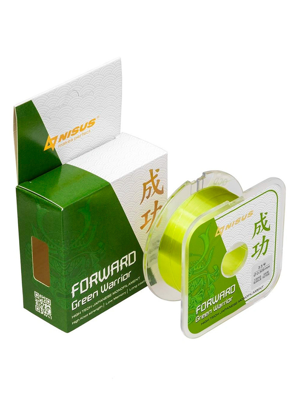 Леска для рыбалки Nisus FORWARD Green Warrior Nylon 0,309mm/100m (N-FGW-0309-100)