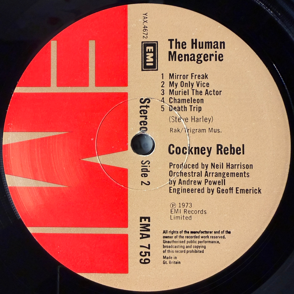 Cockney Rebel - The Human Menagerie (Англия 1973г.)