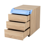 Тумба Дэми на колёсиках с 3 ящиками и органайзером для канцелярии (ТУВ.08)