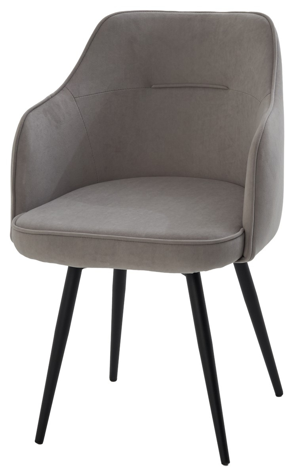 Стул ЛОРИС 360 град. поворот. B22 Серый, велюр / черный каркас, М-City