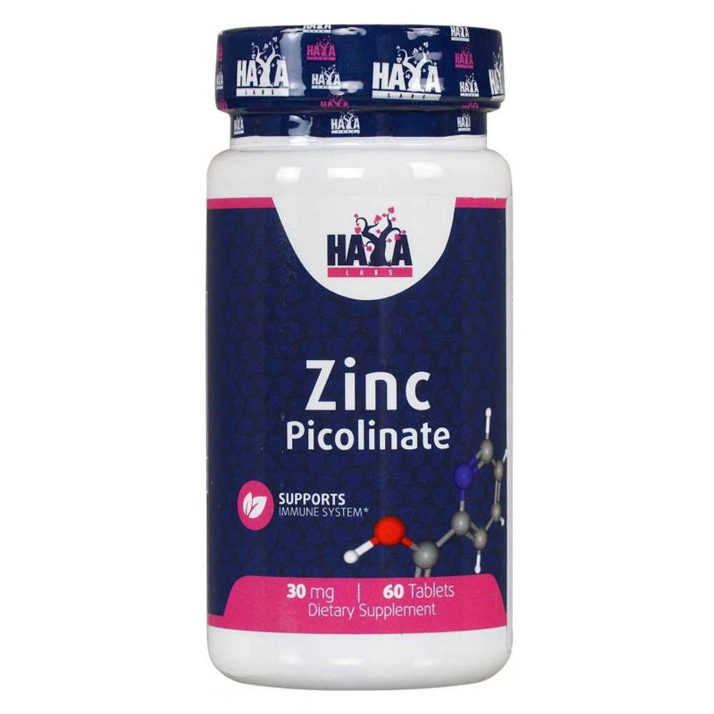 Haya Labs Zinc Picolinate 30 мг 60 таблеток