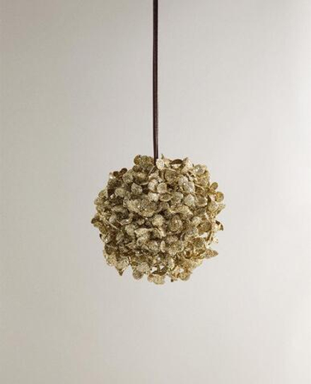 ZARA HOME ЕЛОЧНОЕ УКРАШЕНИЕ С БЛЕСТЯЩИМИ ЛЕПЕСТКАМИ, ЗОЛОТИСТЫЙ