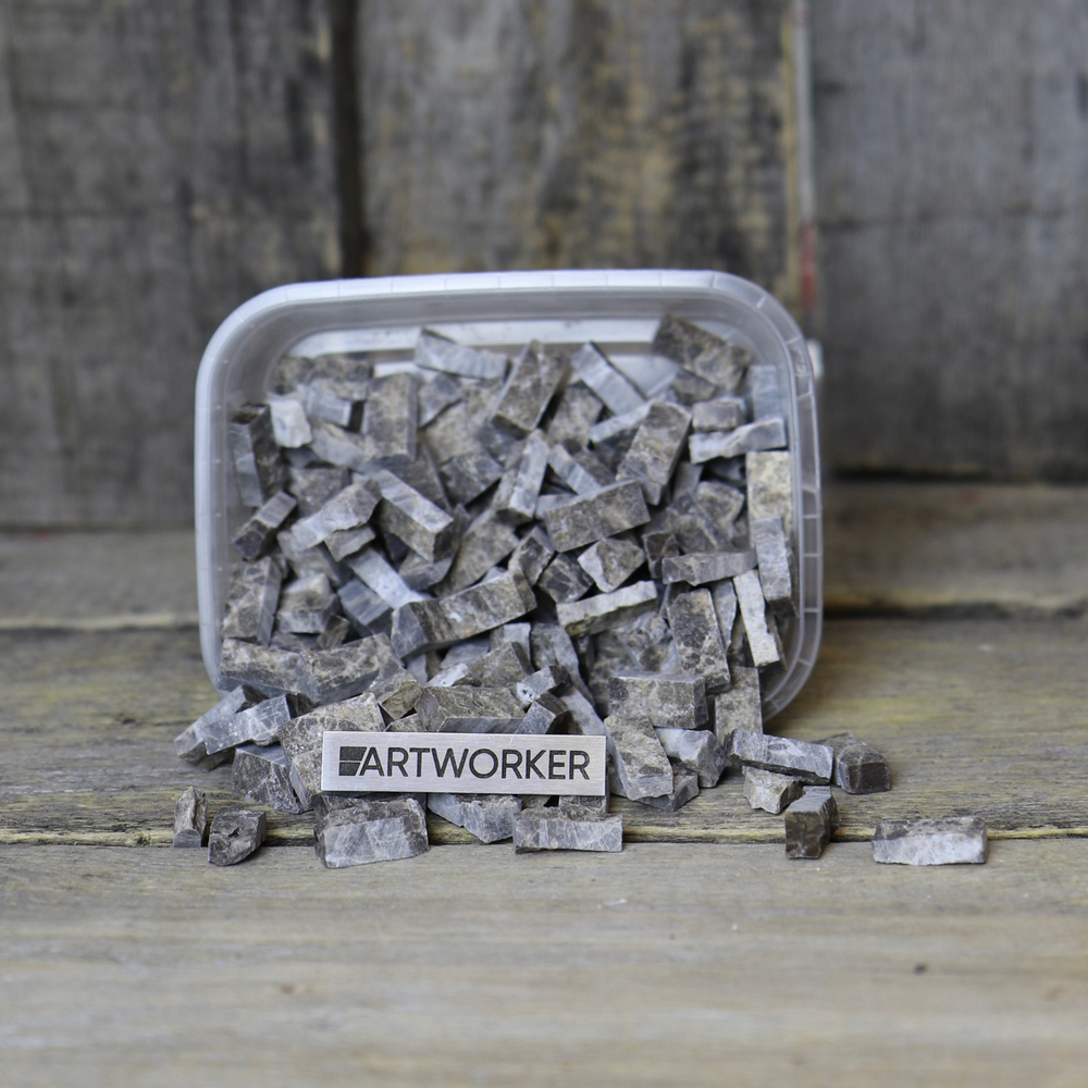 Натуральный камень колотый на модуль для мозаики