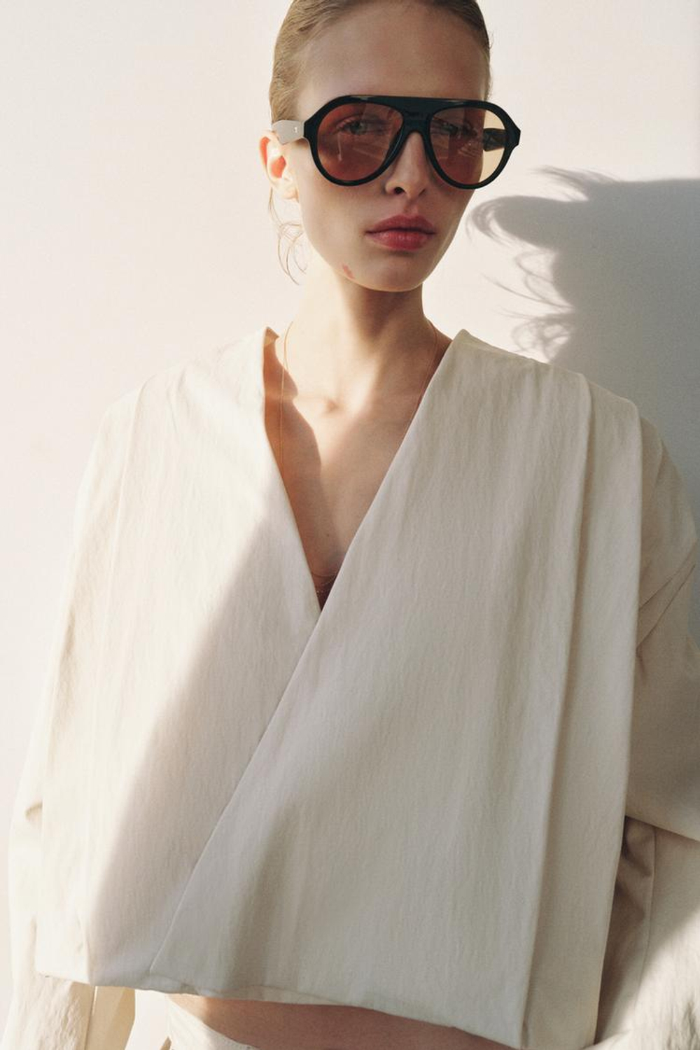 ZARA ДВУБОРТНАЯ КУРТКА СО СКЛАДКАМИ — ZW COLLECTION, СВЕТЛЫЙ РЫЖЕВАТО-КОРИЧНЕВЫЙ