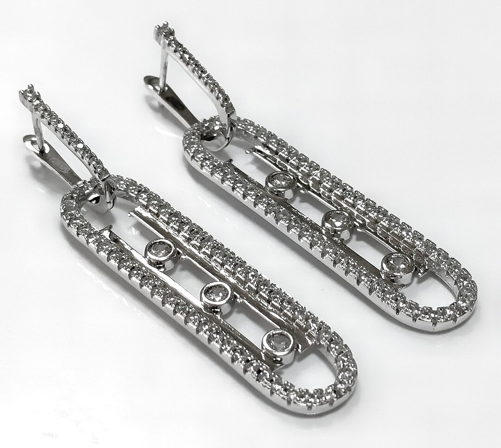 Ювелирные серьги из серебра