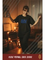 Футболка с вышивкой черная Ведьма