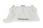 Balenciaga Calfskin One Shoulder Crossbody Clutch Women"s White