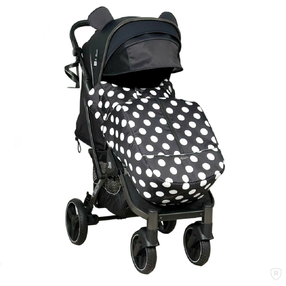 Прогулочная коляска Baballo 2025 Микки черный черная рама