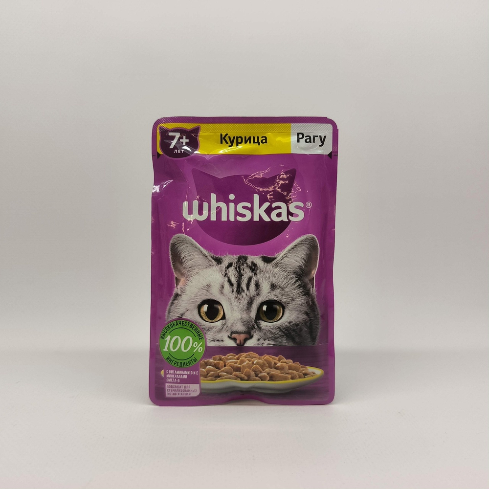 Рагу курица для кошек старше 7лет корм влажный Whiskas