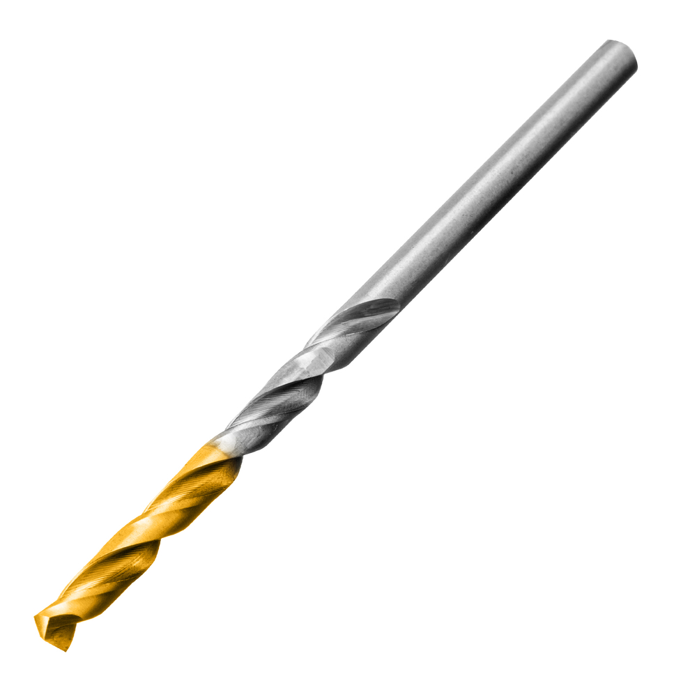 Набор сверл по металлу, 1-10 мм, Р6М5-TiN, Golden Tip, 19 шт Denzel